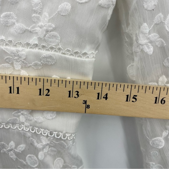 Keepsake Lace long Balloon Sleeve romper white Sz S - Picture 8 of 9